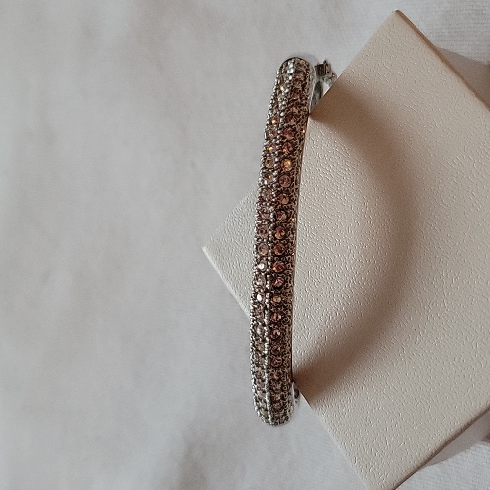 Lia sophia rhinestone silver bangle